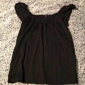 Black off the shoulder top